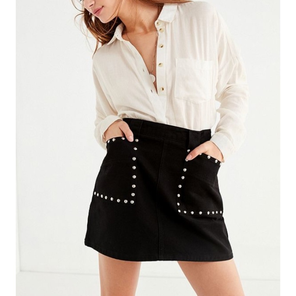 BDG Studded A-line Mini Skirt